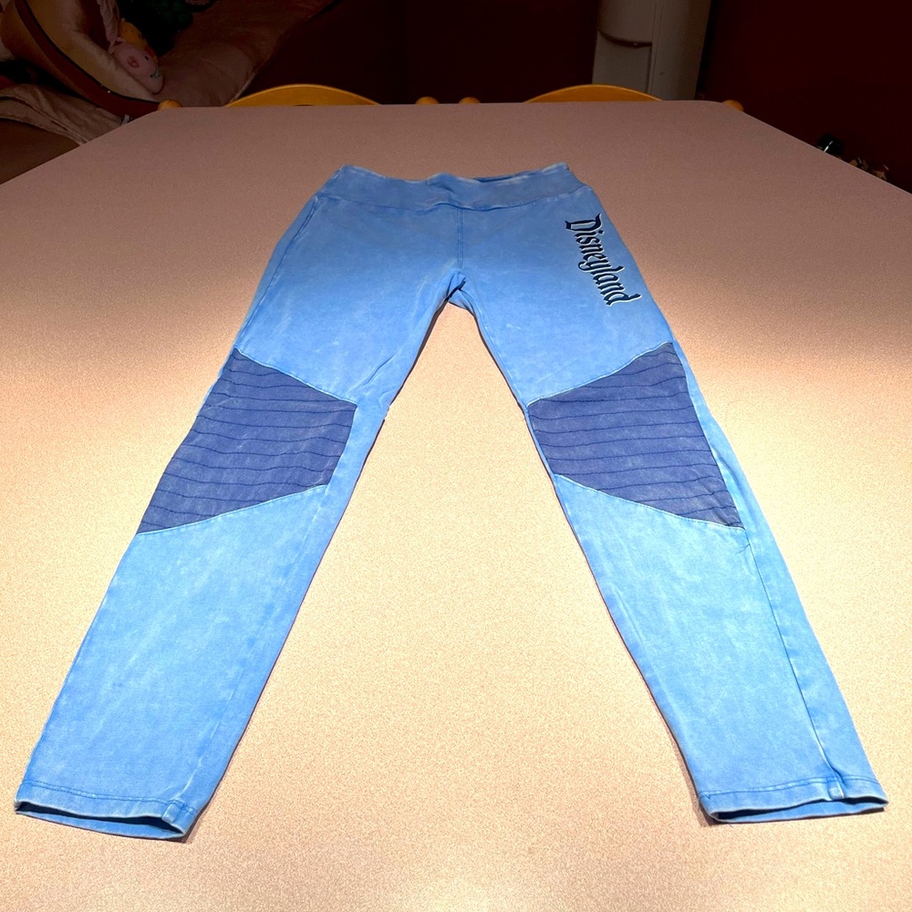 Blue Disney Parks Merch Disneyland Distressed Moto Leggings Size XS